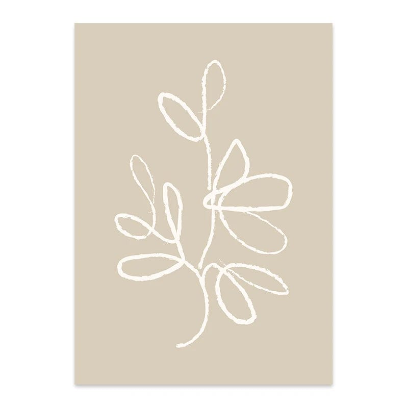 Canvanation PICTURE F / 40x50 cm Affiche Boho Abstrait Matisse Beige Blanc