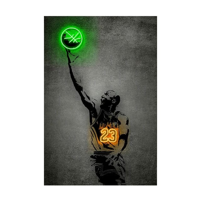 Canvanation 15 / 30x40cm Affiche Basketball Neon