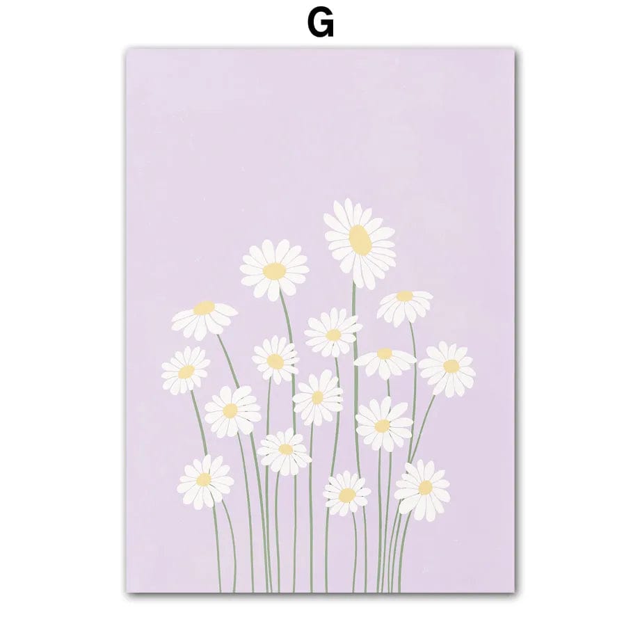 Canvanation G / 40X60 cm Affiche Abstraite Moderne Fleurs