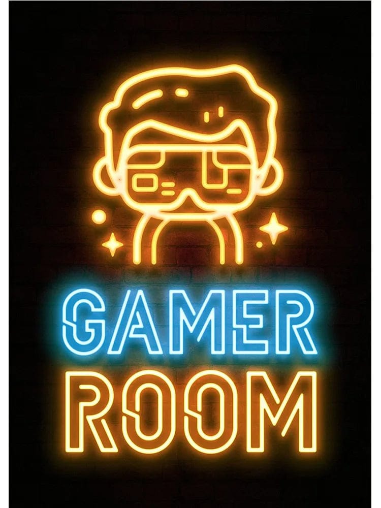 Canvanation G / 20x30cm Affiche Neon Art Gaming Zone