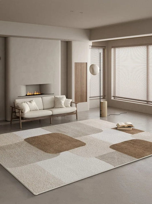 Canvanation Tapis De Salon Beige Minimaliste