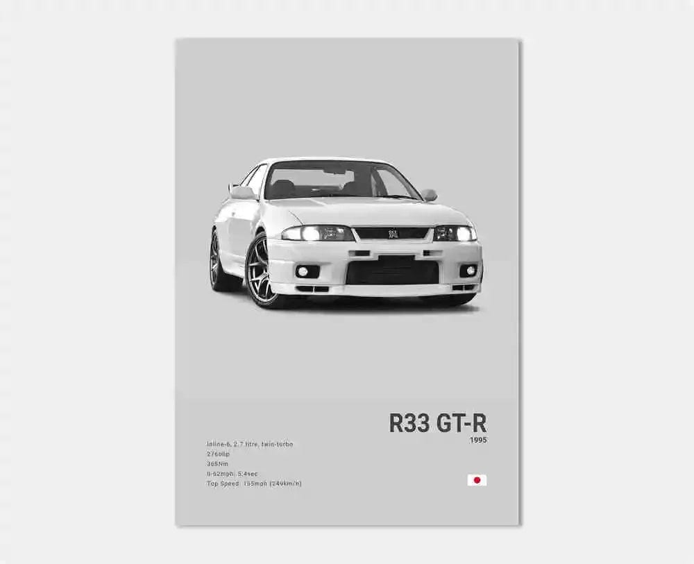 Canvanation 11 / 40x60cm Affiche Voiture Pop Noir Et Blanc Japon
