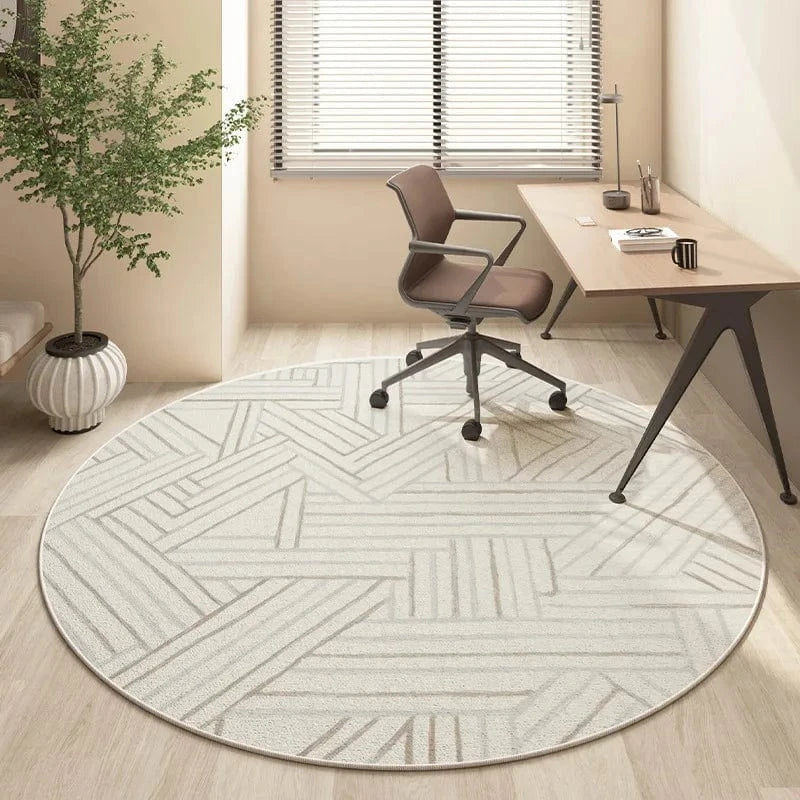 Canvanation QR-022 / 160X160CM(5.3X5.3FT Tapis De Sol Rond Pour Chambre, Bureau Ou Salle De Jeux – Antidérapant & Confortable