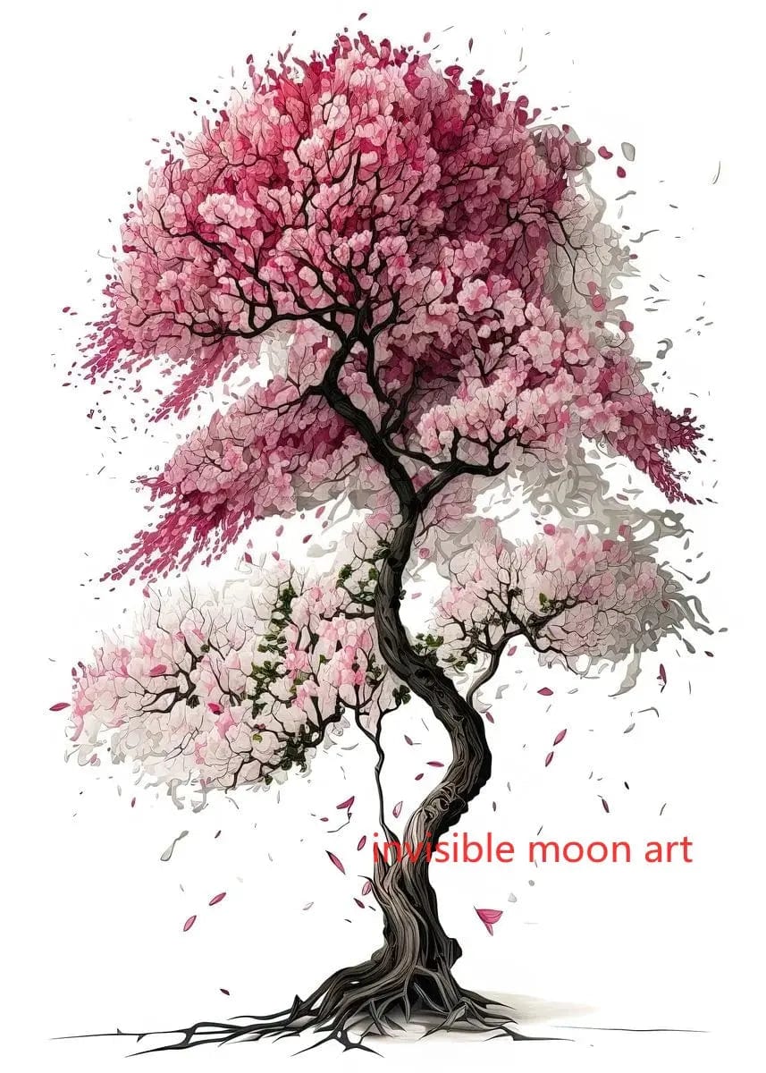 Canvanation 14 / 60X80cm Affiche Japonais d'une geisha en fleurs Sakura