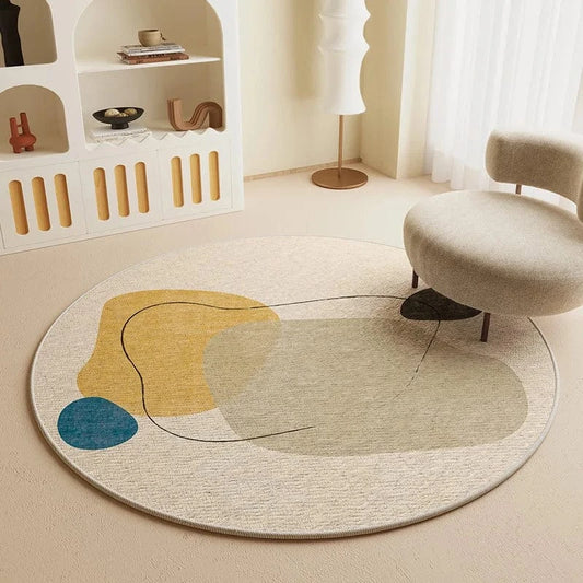 Canvanation QR-015 / 60X60CM(2X2FT Tapis De Sol Rond Pour Chambre, Bureau Ou Salle De Jeux – Antidérapant & Confortable