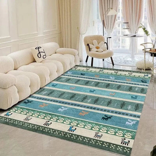 Canvanation flannel-5 / custom contact us Tapis Berbère rectangulaire style bohème – Motifs marocains & floraux 3D