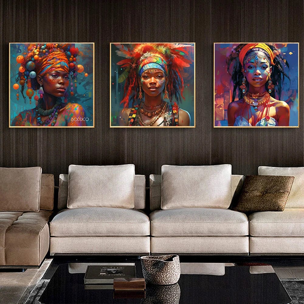 Canvanation Affiche Femme Africaine Coloré