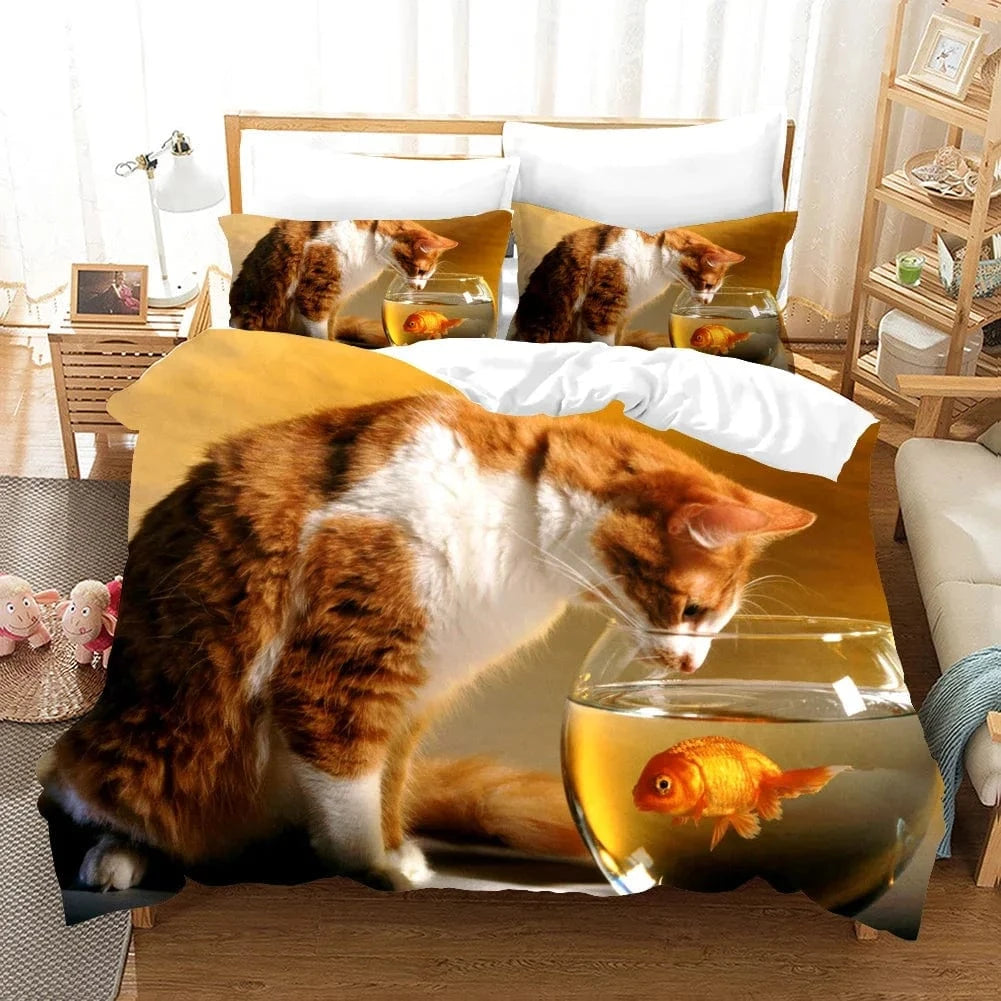 Canvanation 5 / 140x210cm 2pcs Housse De Couette - 3D Cute Chat