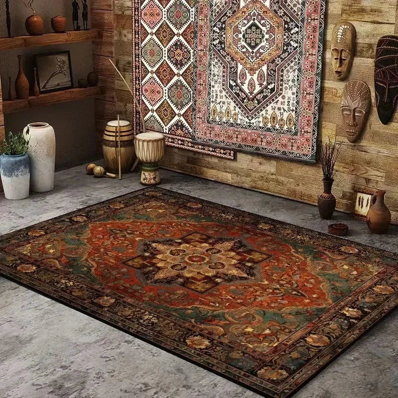 Canvanation Flannel1 / 60x90cm door mat Tapis de Salon Perse – Style Boho Chic, Lavable en Machine