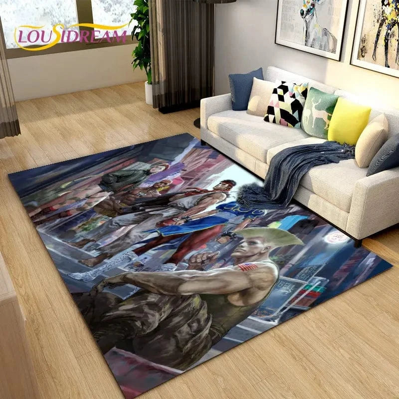 Canvanation Tapis De Chambre - Street Fighter Retro Game Gamer