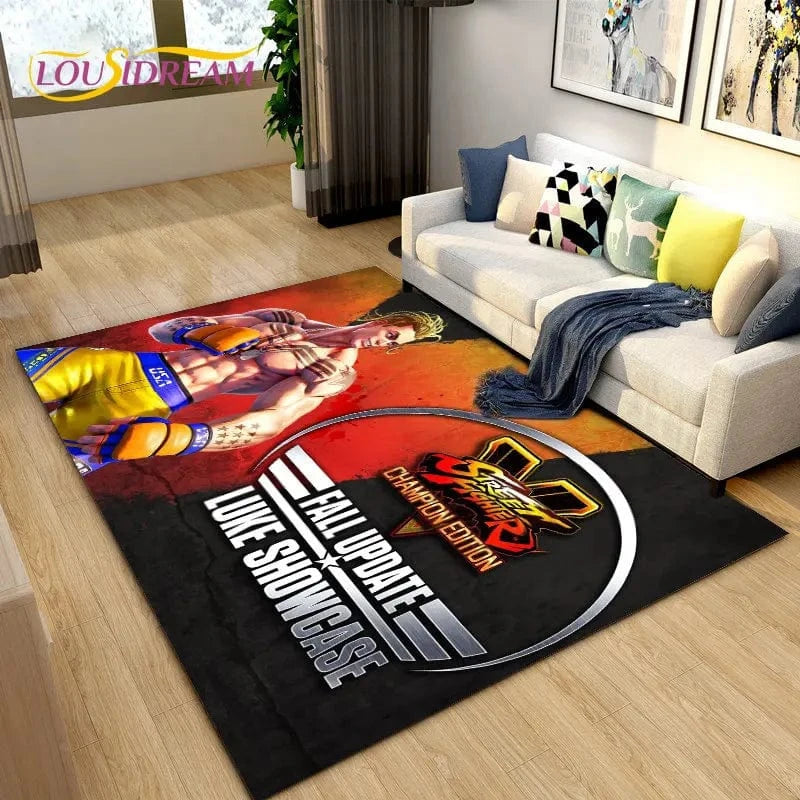 Canvanation Tapis De Chambre - Street Fighter Retro Game Gamer