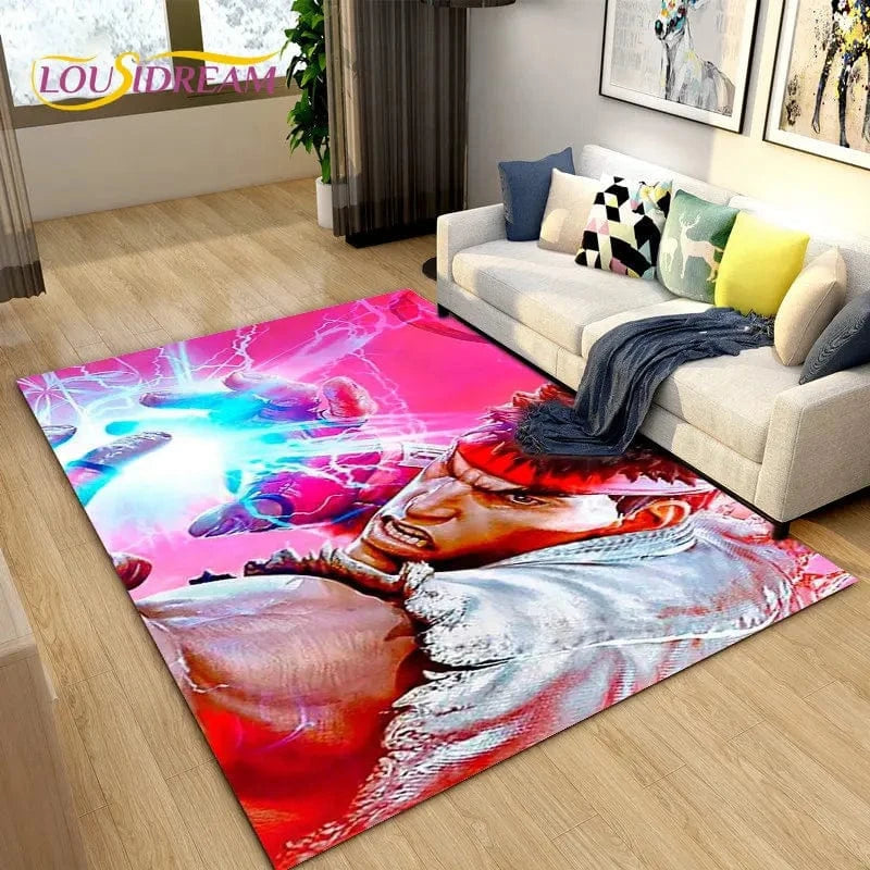 Canvanation Tapis De Chambre - Street Fighter Retro Game Gamer