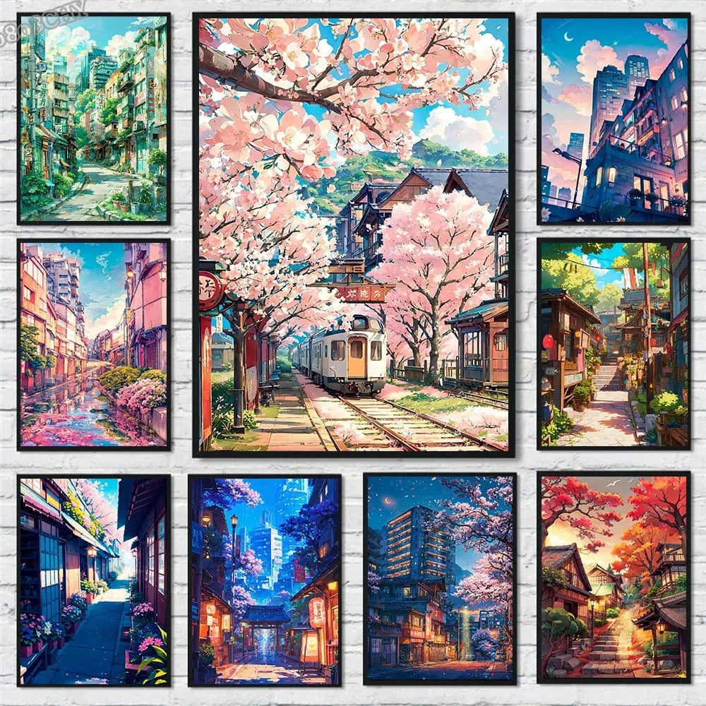 Canvanation Affiche Paysage Japonais De Rue