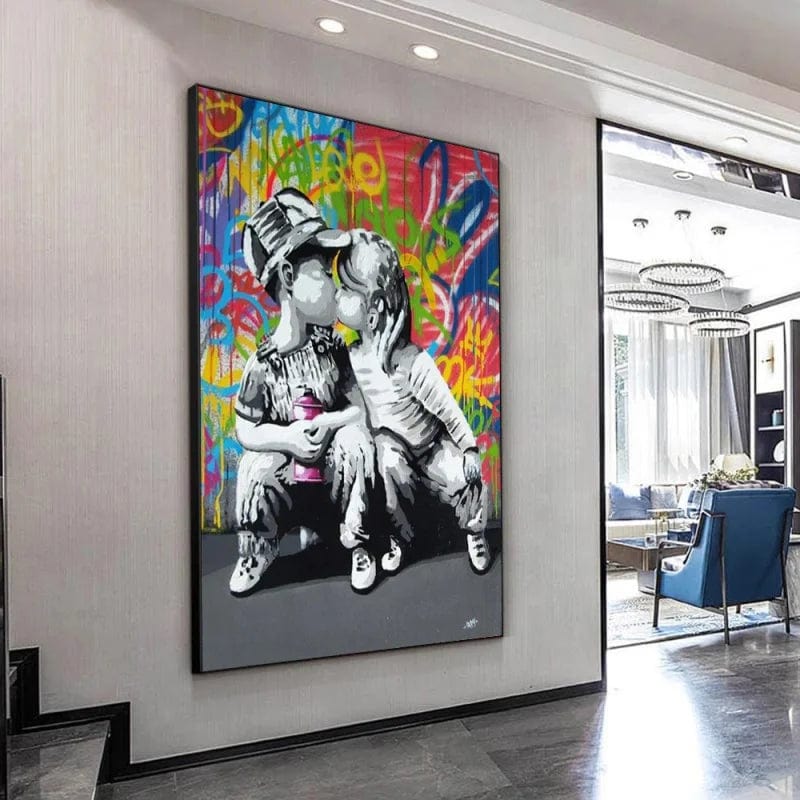 Canvanation Affiche Pop Art Salon Banksy