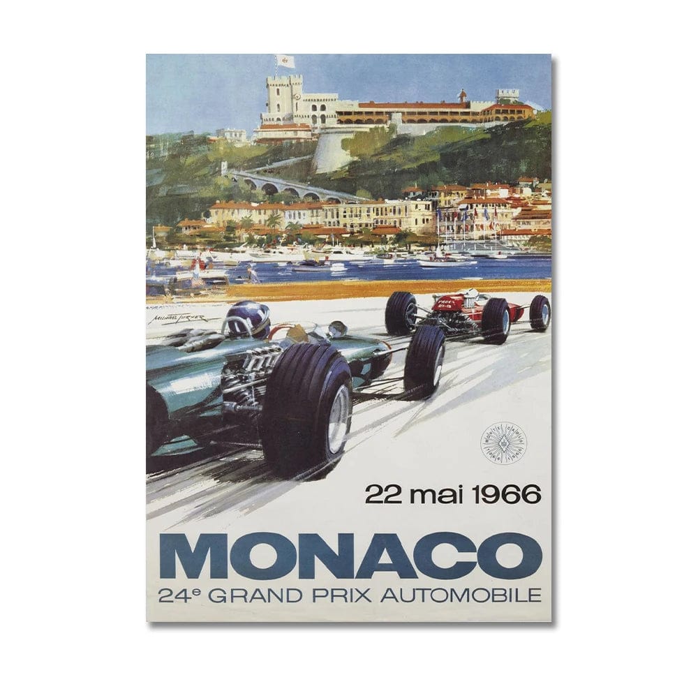 Canvanation X6175 / 40x60cm Affiche Vintage Voiture Monaco Prix F1