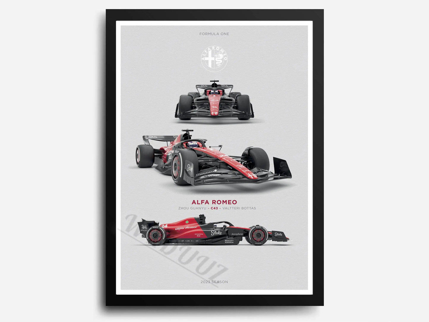 Canvanation 1 / 40x50cm Affiche 2023 Saison Retro Formule 1 80S