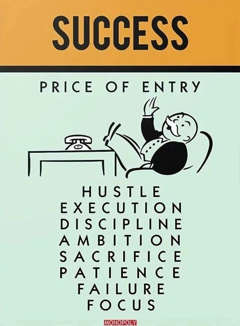 Canvanation Red / 50x70cm No Frame Affiche Alec Monopoly Motivation