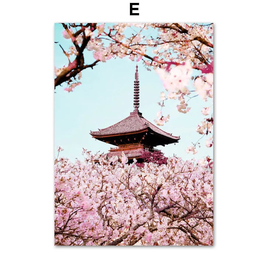 Canvanation A3074 / 40X60cm Affiche Japonais Tokyo Cherry Mount Fuji Miyajima