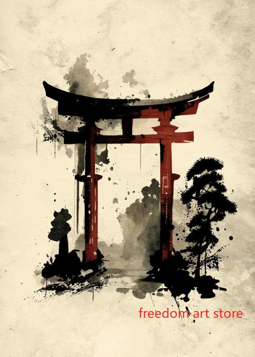 Canvanation Poster D'art Japonais Geisha Samurai