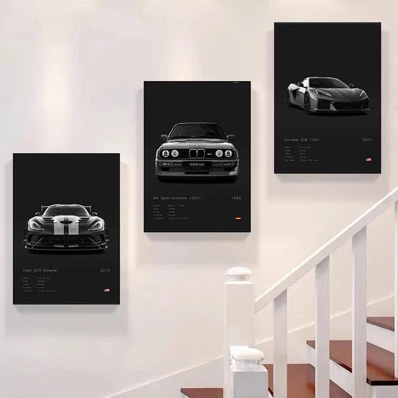 Canvanation Affiche Moderne Voiture Salon Marque De Luxe