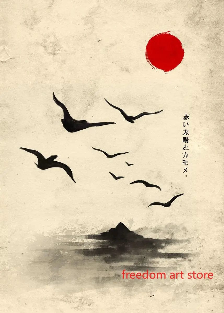 Canvanation Poster D'art Japonais Geisha Samurai