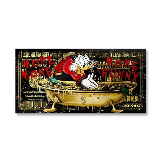 Canvanation SW8708 / 20x40cm Affiche Pop Art Picsou Billet De Banque