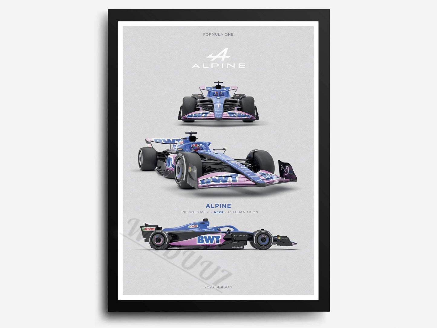 Canvanation 10 / 40x50cm Affiche 2023 Saison Retro Formule 1 80S