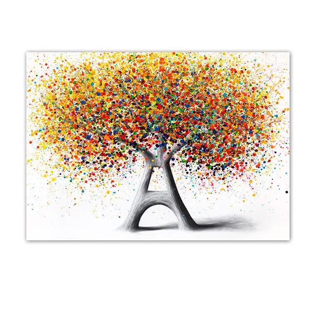 Canvanation Affiche - Arbre De Vie Coloré Gustave Klilmt