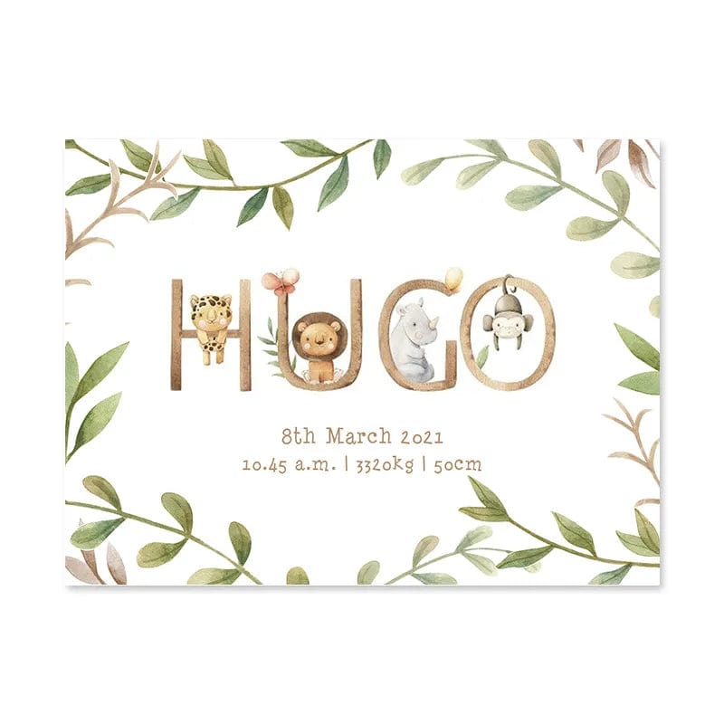 Canvanation 2 / A4 21x30cm Panneau De Chambre De Bébé Personnalisé Cartoon