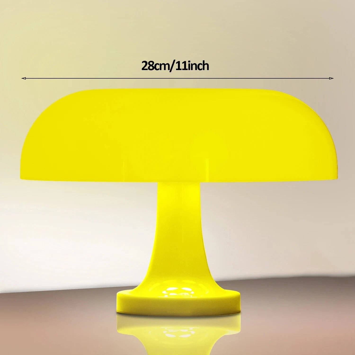 Canvanation Jaune 28cm-11.02in / Type-C Lampe de Chevet LED Moderne en PVC – Dimmable, Rechargeable, Design Minimaliste