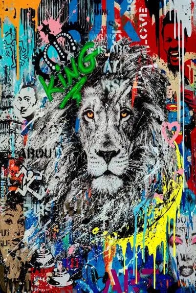Canvanation PF 966 / 60X90cm Sans Cadre Poster Street Art Lion