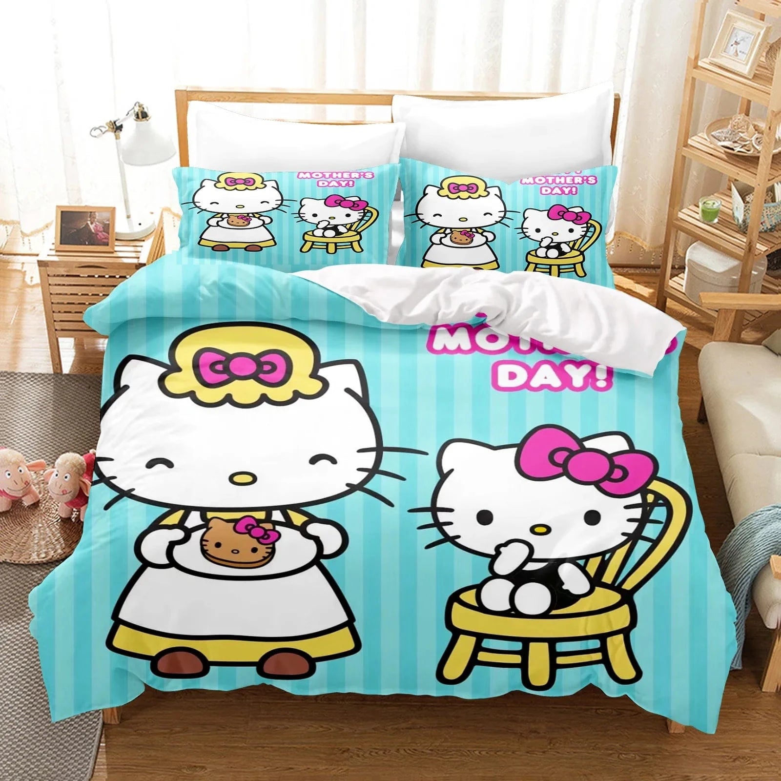 Canvanation 4 / 140X210CM Housse De Couette - Hello Kitty : Douceur et Style pour Votre Chambre !