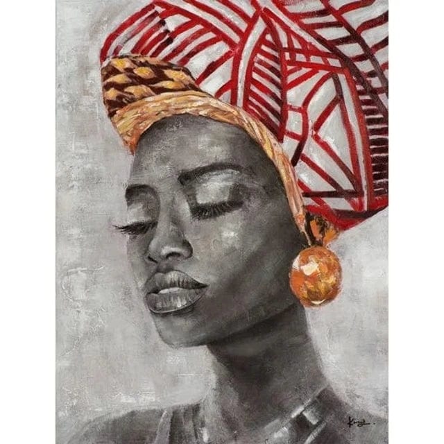 Canvanation N / 20x30cm Affiche Africain Femme Noir
