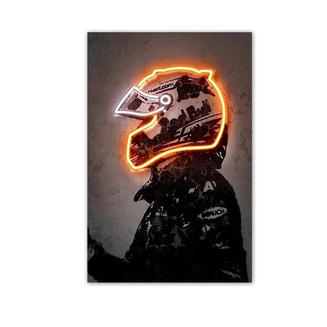 Canvanation 3 / 40x60cm Affiche Casque De Moto Neon