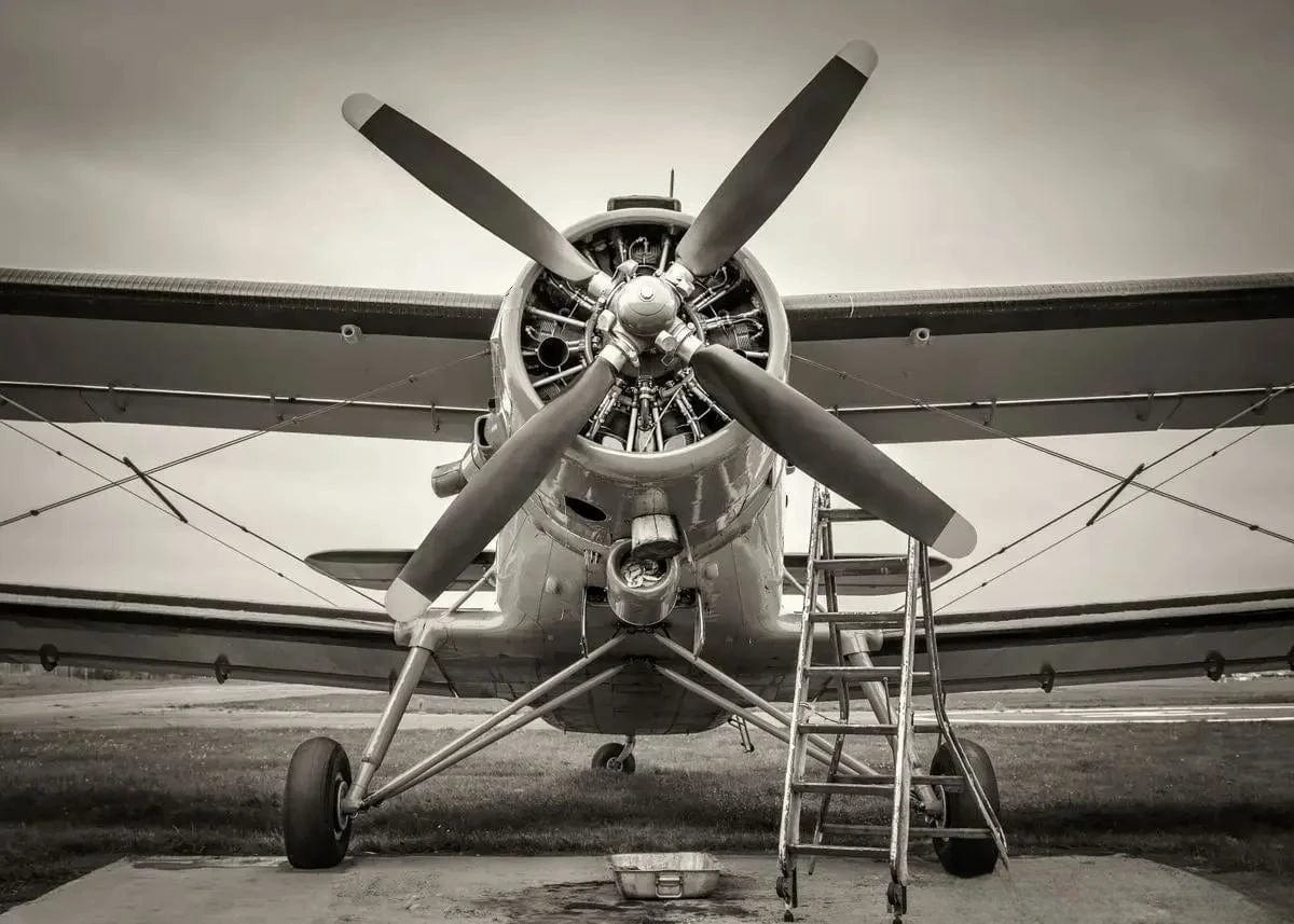 Canvanation 15 / 50x70cm Affiche Poster Avion Vintage