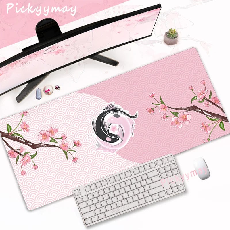 Canvanation Fish WA00272 (1) / 400x900x2mm Tapis De Souris - Rose Cerisier Fleurie