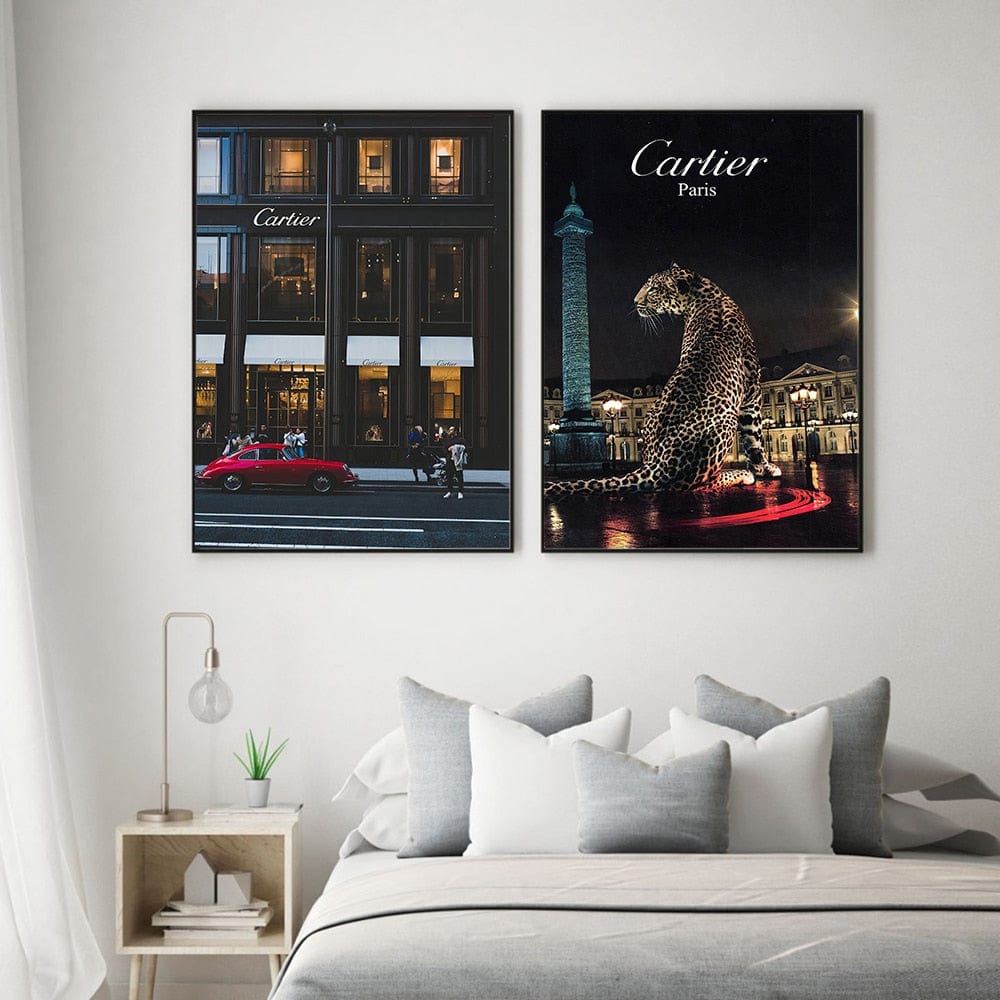 Canvanation Affiche Luxe Cartier Leopard