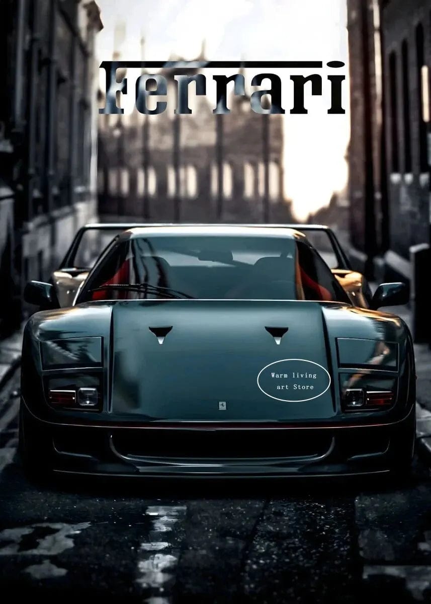 Canvanation 17 / 30x40cm Affiche Voiture De Sport Rouge Ferraris