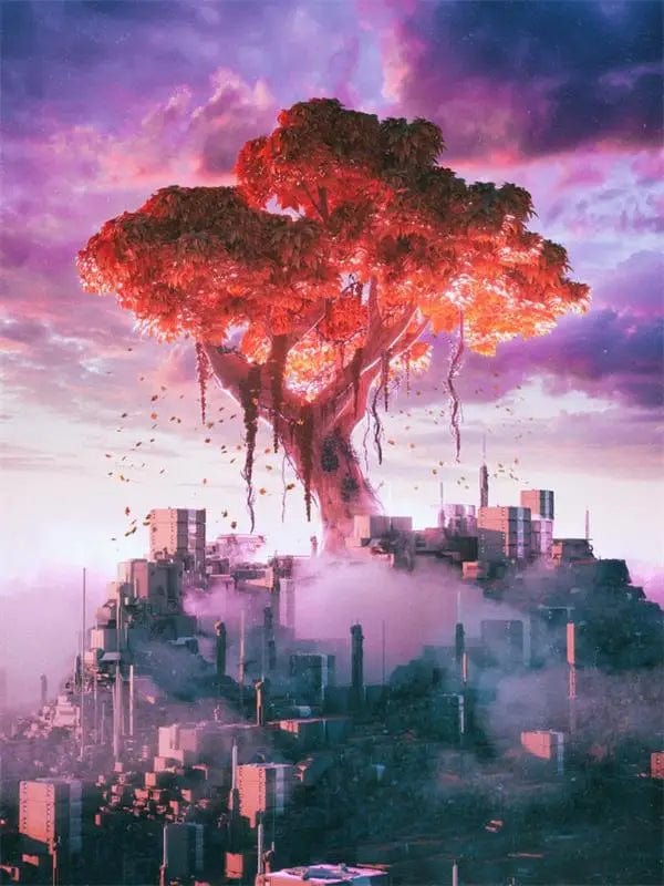 Canvanation 2 / 50x75cm Affiche - Arbre De Vie Forêt Enchanté