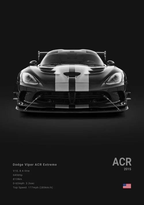 Canvanation 4 / 20X30cm Affiche Voiture Demon Trx Hellcat Charger