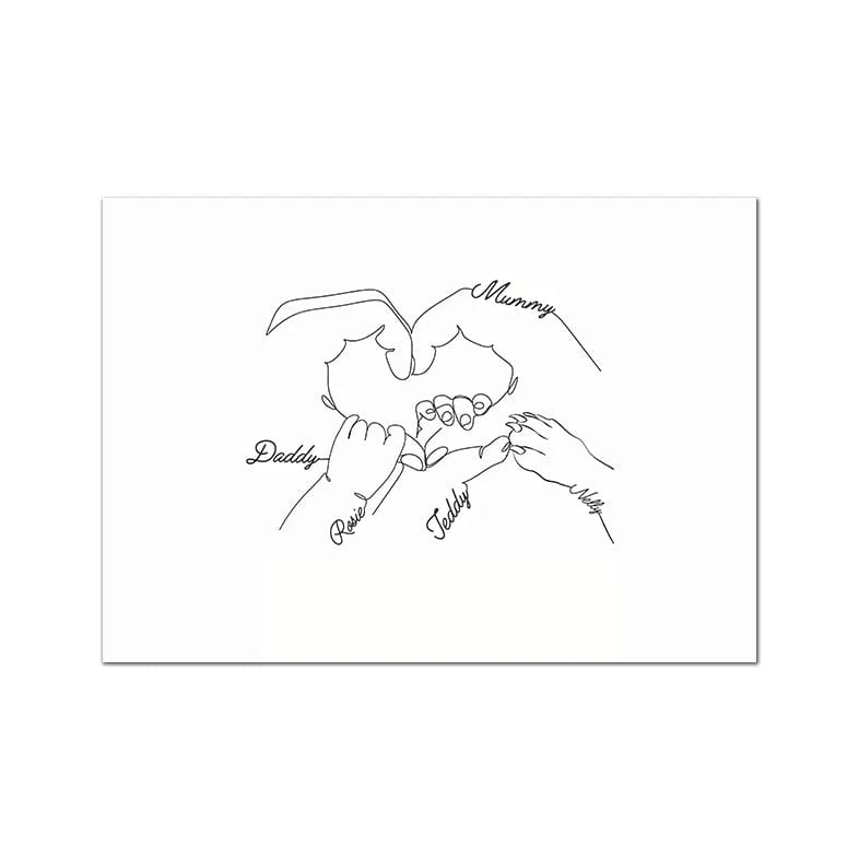 Canvanation 6 / A3 42x60cm Sans Cadre Posters Familiaux Personnalisés Minimaliste