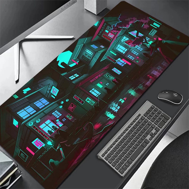 Canvanation Tapis De Souris - Cyberpunk Gaming Ville Tokyo