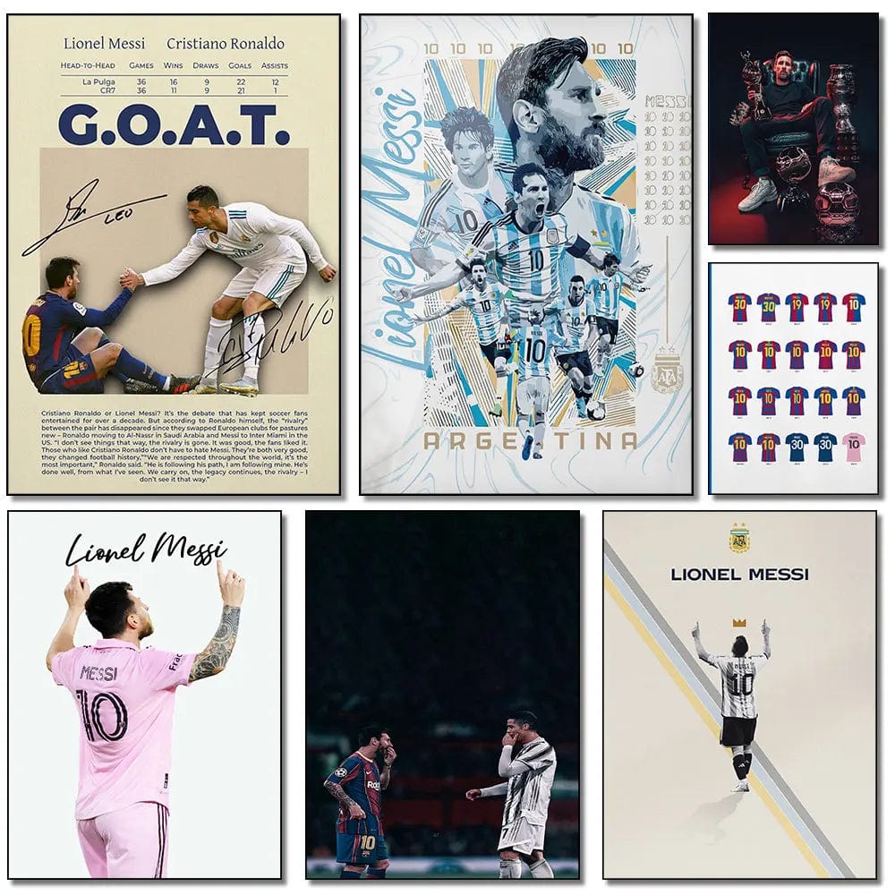 Canvanation Affiche Football Messi Ronaldo