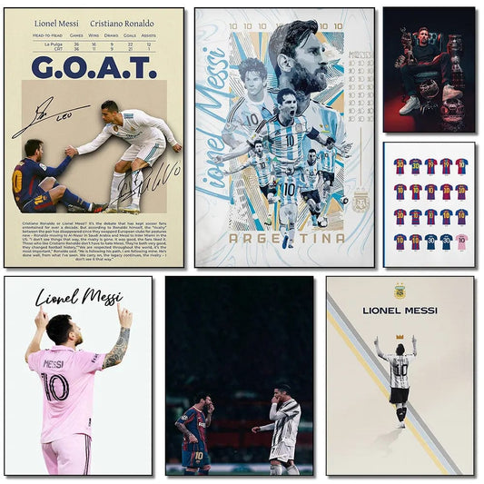 Canvanation Affiche Football Messi Ronaldo