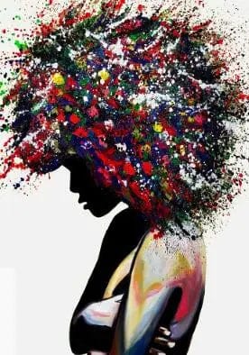 Canvanation 120x180cm / PF586A Affiche Femme Graffiti Pop Art