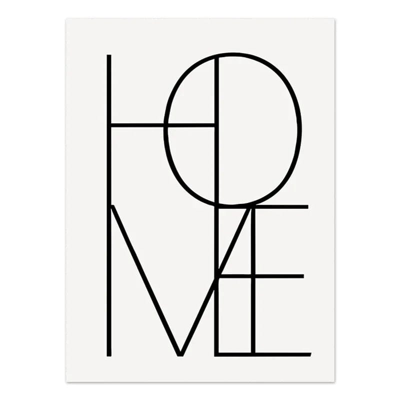 Canvanation 15 / 50x70cm Affiche Abstrait Boheme Noir Et Blanc