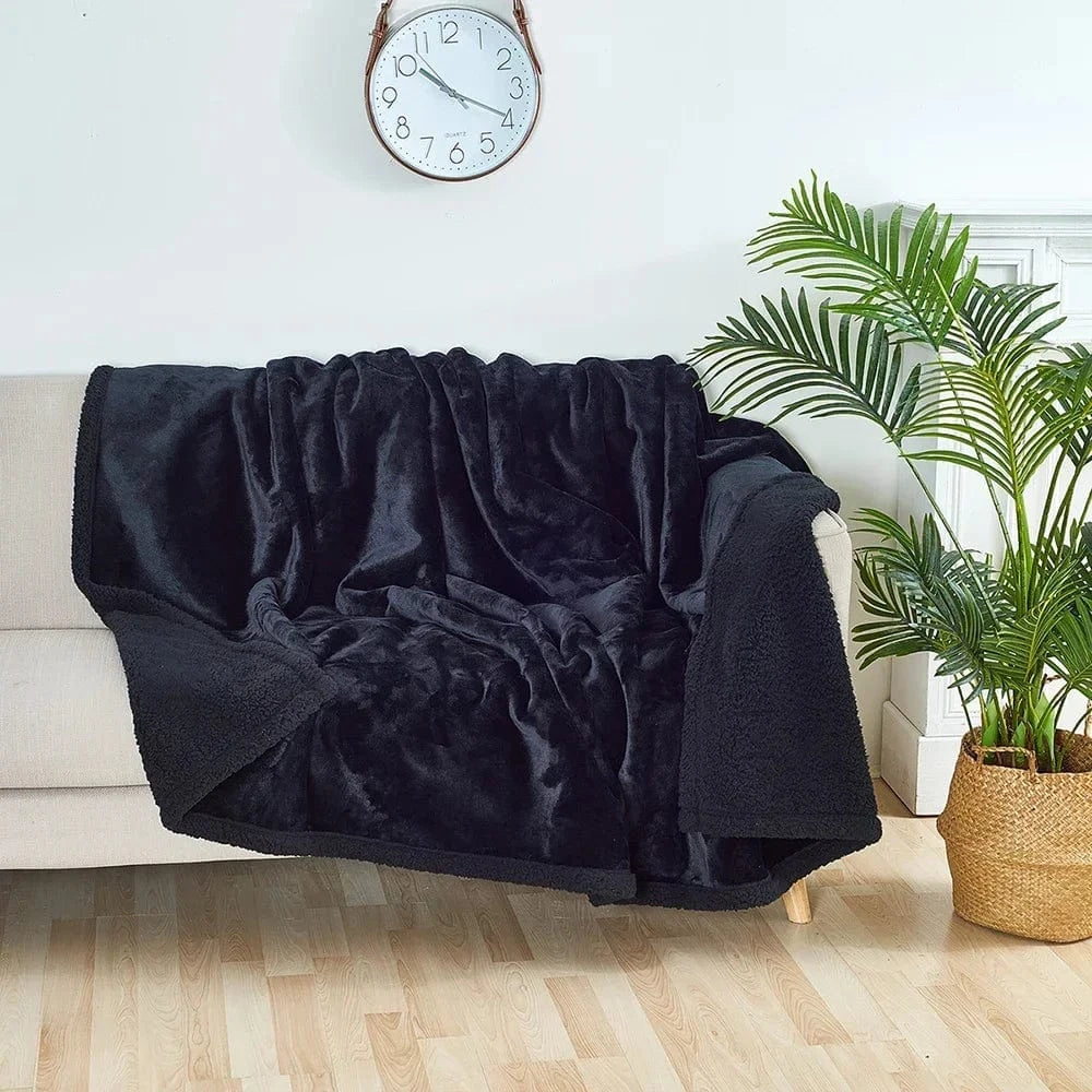 Canvanation Noir / L (145x165cm) Couverture imperméable pour couple
