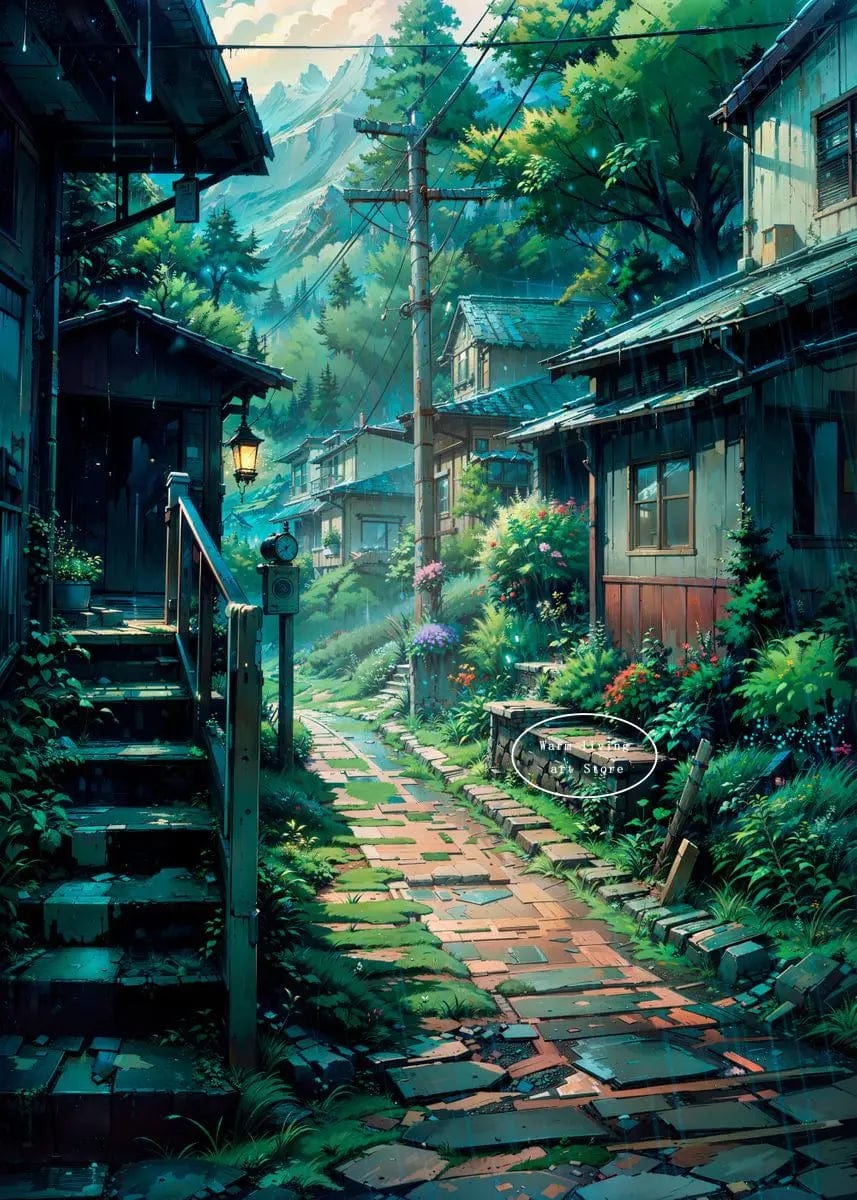 Canvanation 24 / 60X80cm Affiche Japonais De La Rue Tokyo de l'Anime Japonais Sakura