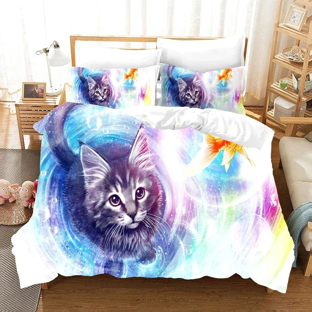 Canvanation Housse De Couette - 3D Cute Chat