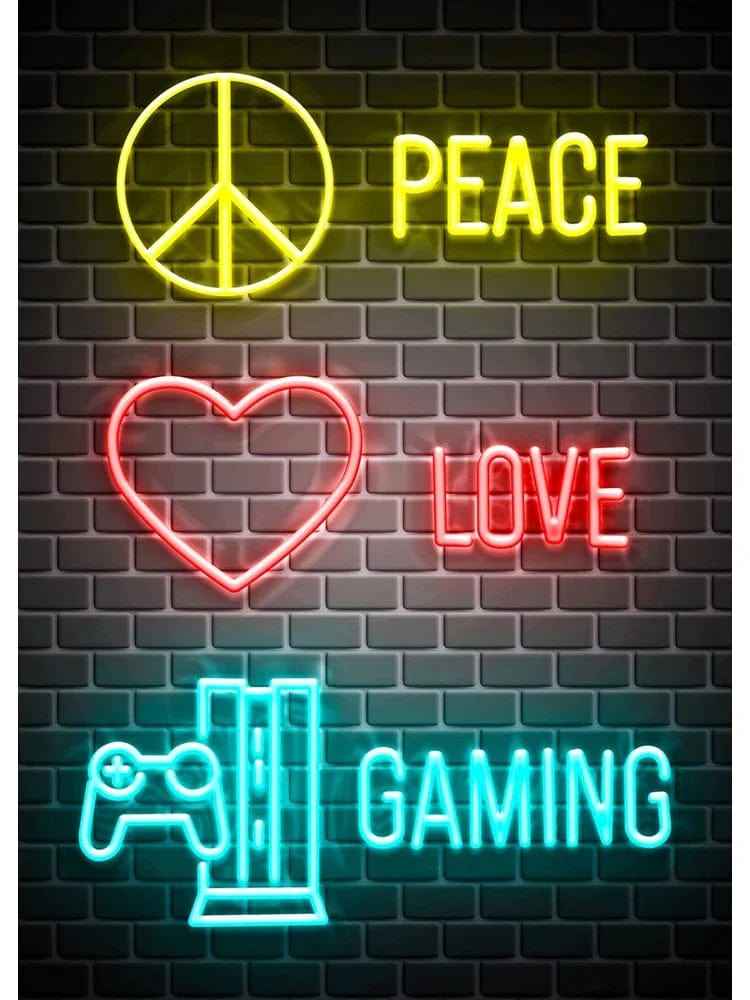 Canvanation 40X60cm / ZSH0084-8 Affiche Neon Jeux Citation Musique Rock